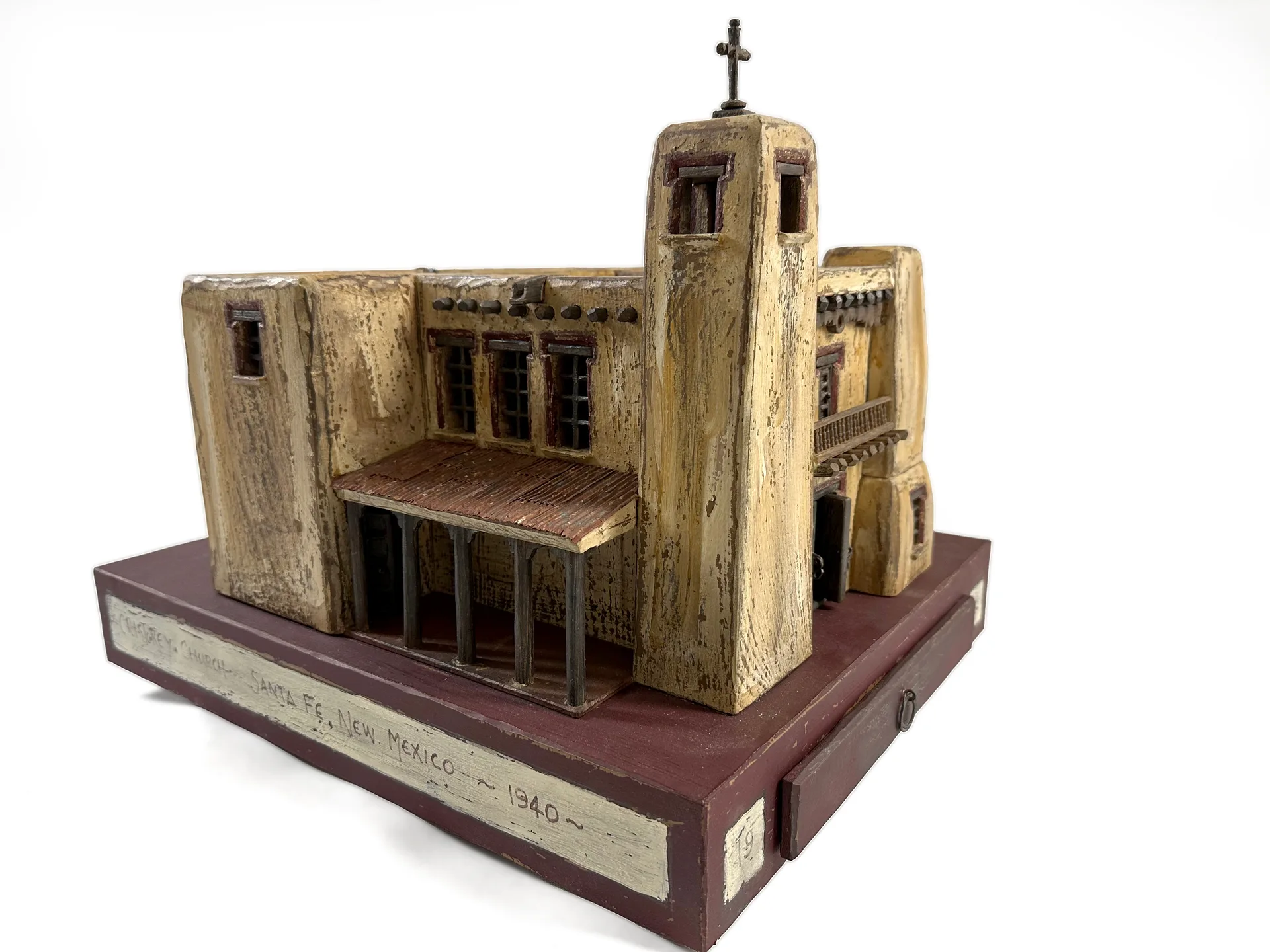 Cristo Rey Church sculpture, front view