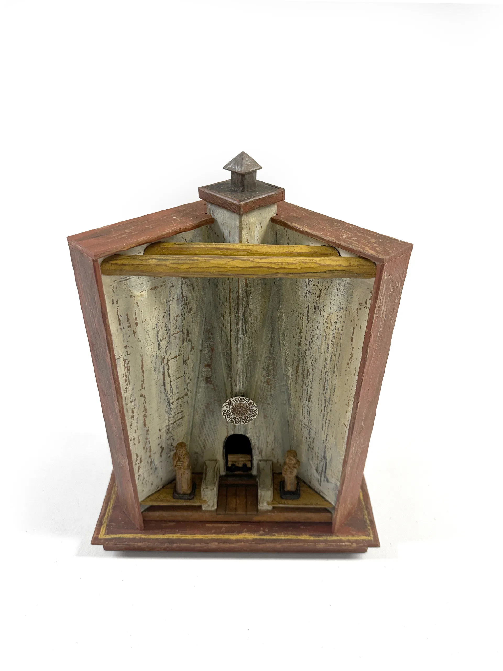 Fechin House Piano Room Fireplace sculpture, alternate angle