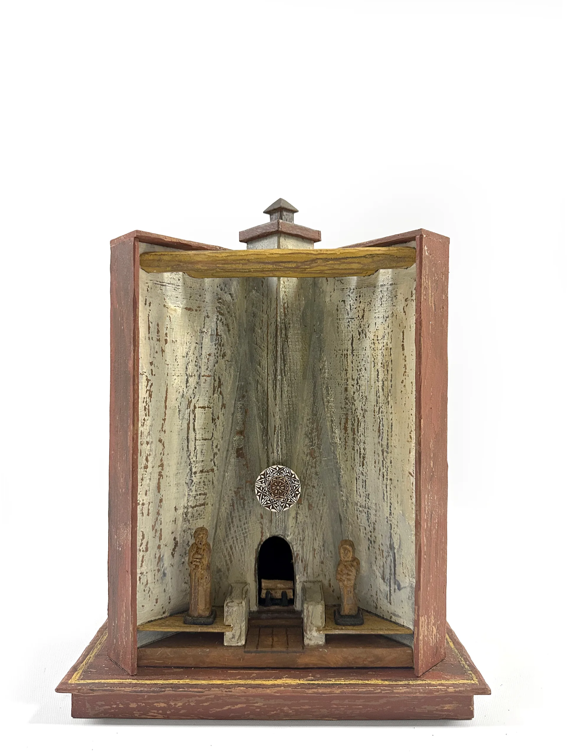 Fechin House Piano Room Fireplace sculpture, third view
