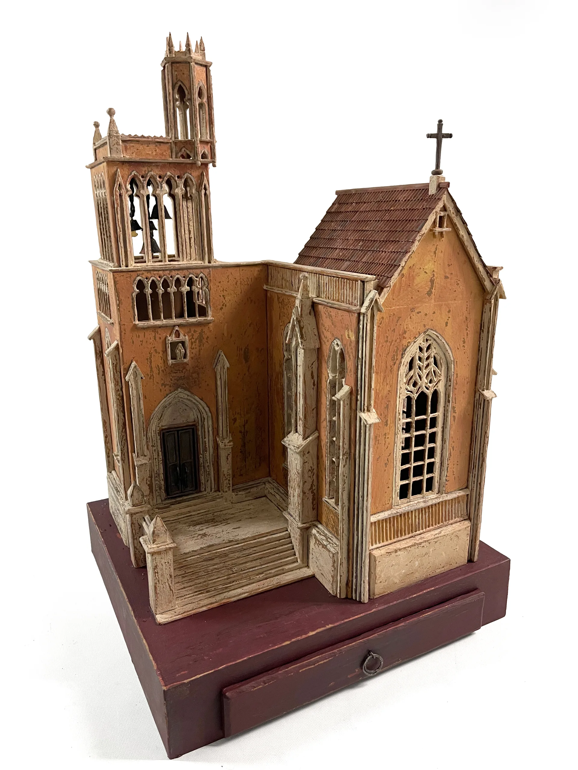 The Holy Cross Benedictine Abbey sculpture, front view